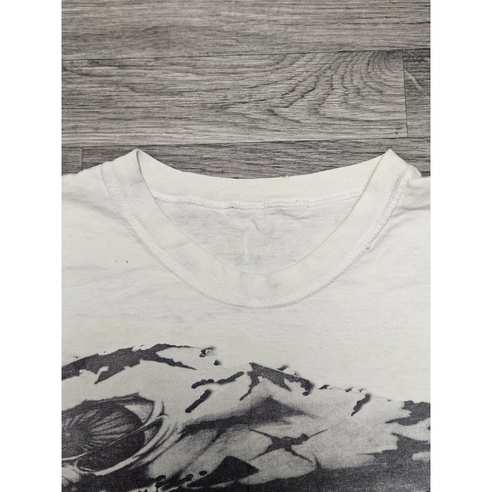 Vintage 90's Aliens Graphic Type White T-Shirt Size Large Single Stitched - Picture 4 of 8